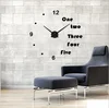 Quartz Type Children DIY wall clock Modern Design 3D EVA Sticker Decorative Large Wall Clock