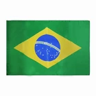 Custom size screen printing brasil national flag