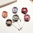 Vintage Jewelry Unisex Man's Suit Brooch Korean Flower Brooch