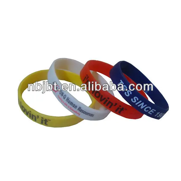top quality custom promotion silicone rubber wristband