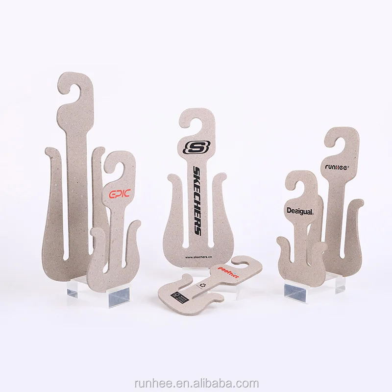 Recycled Paper Custom Cardboard Hangers 10cm Width For Slippers And Shoes