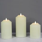 Home Decor Christmas Decor Ivory Paraffin Wax Flickering Flameless Christmas Led Candles