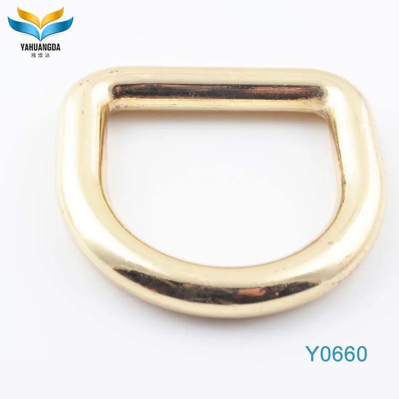 YHD fashion zinc alloy decorative D-rings O-rings for handbag hardware