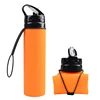 Wholesale Custom Non -Toxic Leakproof Portable Healthy Collapsible Silicone Outdoor Sports Water Bottle