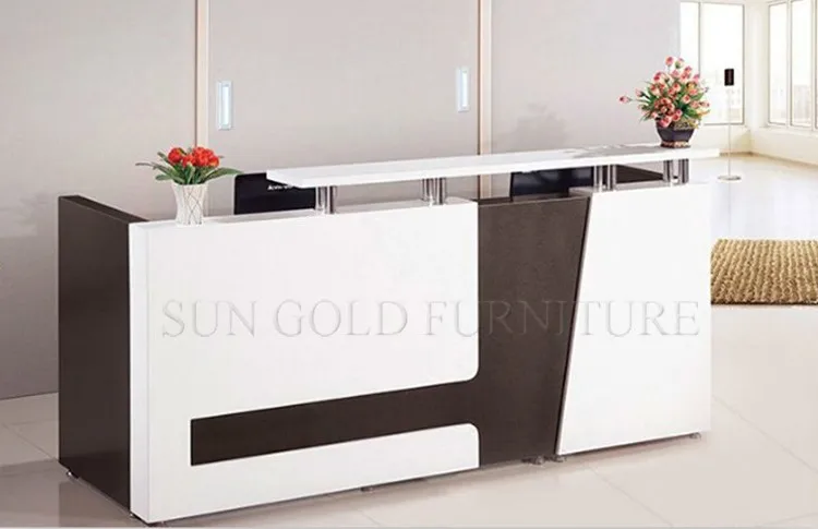 White Modern Front Reception Desk Counter Cheap Salon Furniture