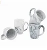 Wholesale ceramic coffee cup / europe style marble mug with handle