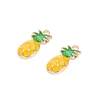 High Quality Pendant Bead Type And Die Cast Style Custom Cute Enamel Pineapple Metal Alloy Charm