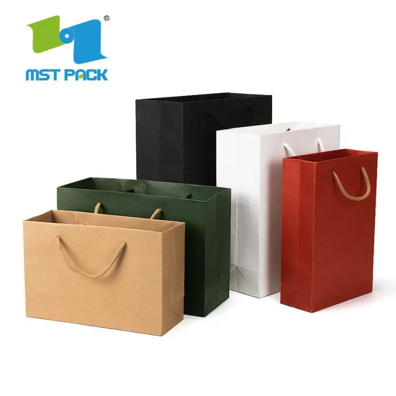logo design handles printed door gift paper bag