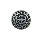 2019 Top Sale Fashion Brass Black Round Flatback Metal Custom Brand Buttons