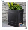 High quality large square fiberglass black tall planters