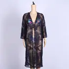 Summer cover up black fat women knitted beach wear ladies beachwear dresses