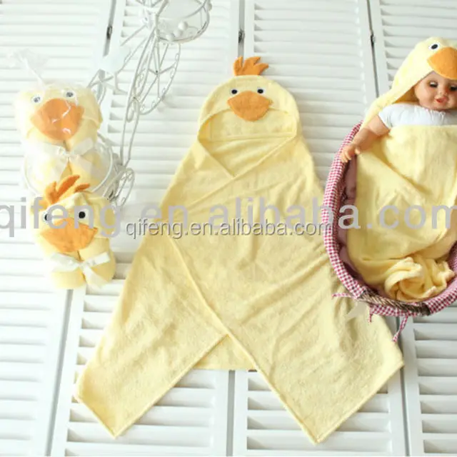 2016 baby cute hood towel with cotton animal design