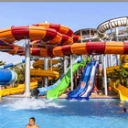 Cowboy fiberglass 30ft tall swimming pool water slide for adult
