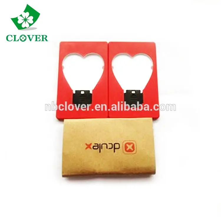 promotional gift heart shape mini pocket led card light