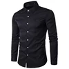 Wholesale mens solid color patchwork black pent shirt