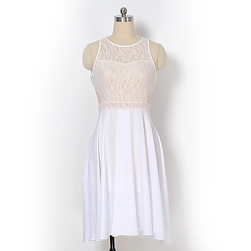 All White Party Dress Code Find Get Quotations Vestidos Women Summer White Dress 2017 New Designer Lace Patchwork Y Cutout Sleeveless Tank Top Party