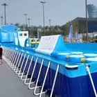 Popular outdoor metal frame PVC water pool for summer water park toys