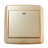 86 type 16A/250V AC push button single control 1 gang 1 way wall light switch with indicator for BS/UK 86*90 86mm x 90mm