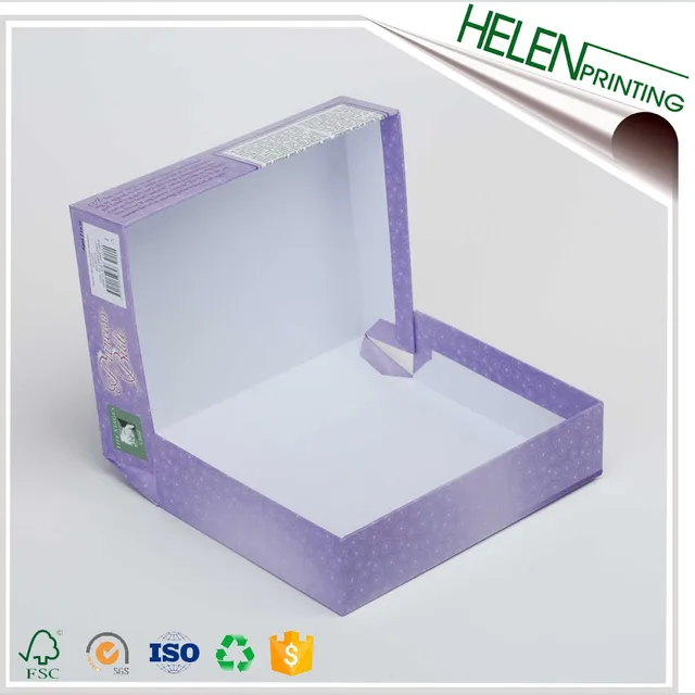 custom full color paper cardboard hinged gift box