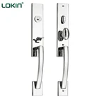 Stainless steel handles door lock brass keys