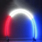 Patriot LED Lighted Whip, Blue White Red Color LED Whip with American Flag