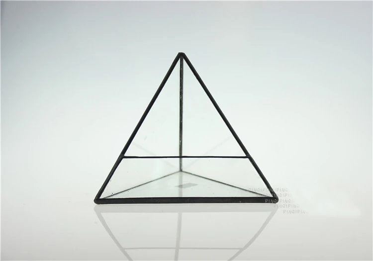 Three Pyramid score+solder drilling succulents borosilicate glass triangular glass greenhouse