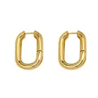 Engagement Gold Hoop Earrings 2019hot Sale Copper Alloy 18k Gold Plating Simple Hoop Earrings for Women