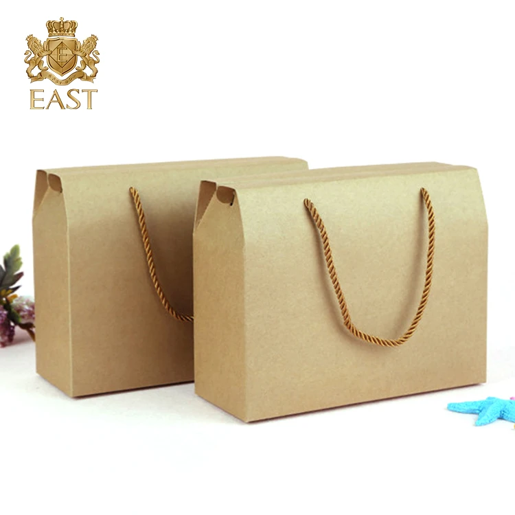 product kraft paper packaging corrugated carton box with handle