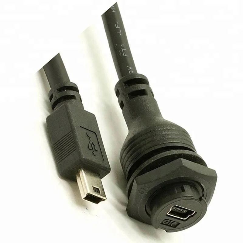 wp-usb waterproof usb type mini b extension cable 1m 3ft