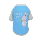 2019 new design stocked dog T-shirt sky blue color