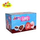 valentine's chocolate love heart shape biscuit ball with white chocolate jam