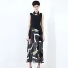 Fashionable Women'S Stitching Woman Fashion Maxi Dress 2019
