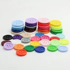 High Quality Round Flatback 4 Holes Solid Color Resinic Button