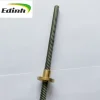 8mm 1500mm lead screw with trapezoidal thread and brass nut for 3d printer parts trapezoidal lead screw