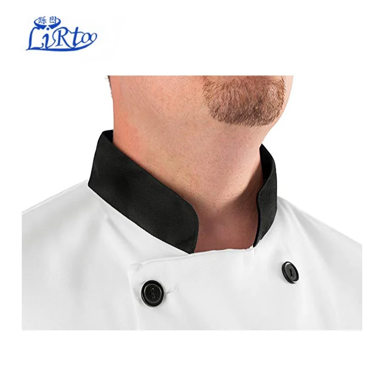 executive chef coat with black contrast