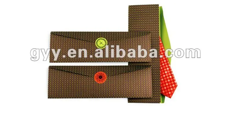 vintage brown tie box/ paper gift box/packaging boxwn tie