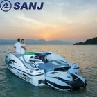 Chinese new design jet ski combined boat with colorful wave boat sale