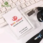 PVC id card holder with color print at below part / lanyard accessories part