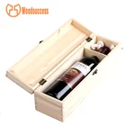 Customization Winery Bar Restaurant 1 Bottle Wine Packaging Wooden Wine Gift Box Wholesale