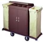 hotel room maid attendant linen cleaning trolley service housekeeping cart