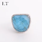 Wholesale Blue Jewelry Ring ,Custom Natural Stone Ring