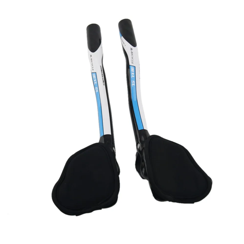 RXL SL Bicycle Carbon aero Bars TT Bar Ends Bicycle Handlebars Extenders Bicycle 3K Matte Gray 340mm Triathlon Bicycle Extender (10)