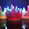LED glowing birthday hat kids adult happy birthday hat prince princess LED birthday hat