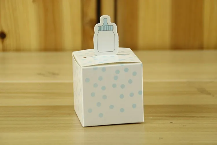classic blue / pink baby shower favors paper gift packaging box
