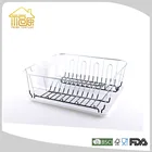 Metal Wire Dish Drying Rack Plate Rack Kitchen Storage Rack with Plastic Tray
