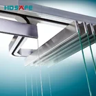 China famous brand frameless glass bi-fold door interior usage folding partition