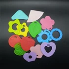 BPA free TPE silicone baby teether ring with Different shapes