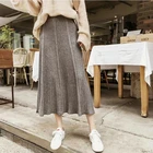 OEM 2019 Fashion Knitting Wool Maxi Skirt Long