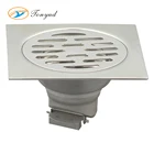 Bathroom Square Stainless Steel Water Strainer Floor Drain