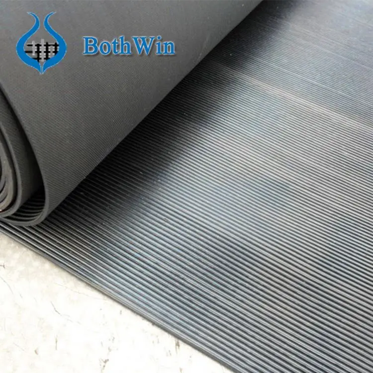 Fine Ribbed Rubber Mat Textured Rubber Sheet 3 Mpa Fine Ribbed